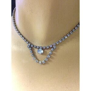 Wedding Blue Rhinestone Necklace # 1